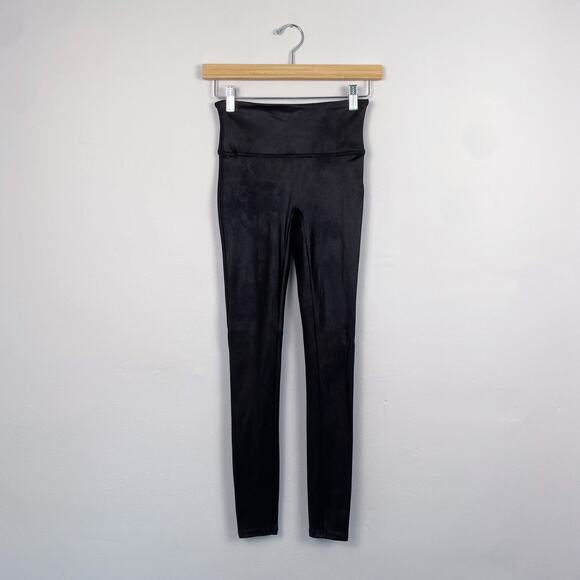 SPANX Faux Leather Leggings in Black Small - Picture 2 of 5